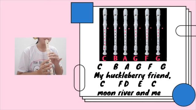 Moon River by Frank Sinatra FLUTE RECORDER COVER with Letter Notes смотреть онлайн