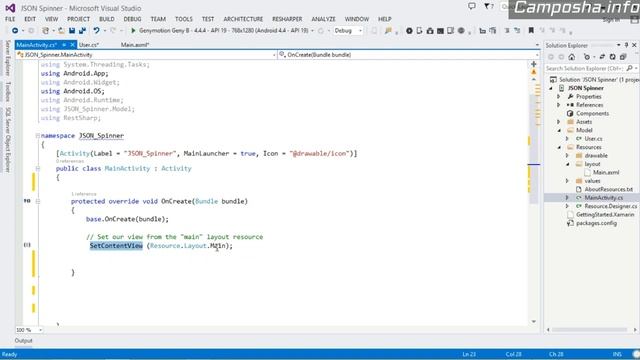 Xamarin Android JSON Ep.01 : Spinner - Fetch Async and Show [RestSharp] смотреть онлайн