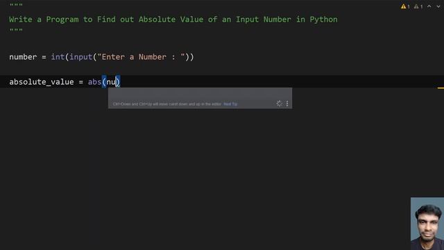Write a Program to Find out Absolute Value of an Input Number in Python смотреть онлайн