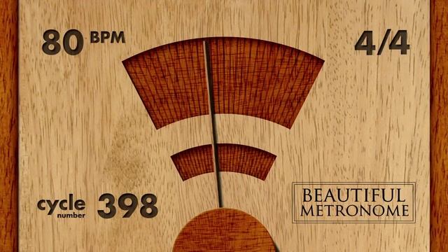 80 BPM 4/4 Wood Metronome HD