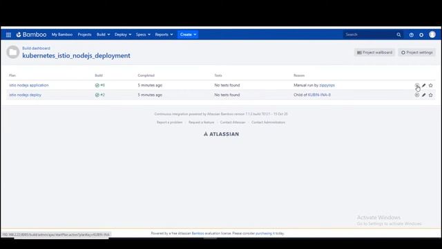 NodeJS Application Deployment using Kubernetes with Istio Network Policies through Bamboo Pipeline смотреть онлайн