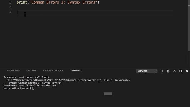 Common Errors Syntax смотреть онлайн