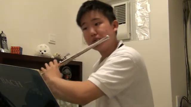 Flute solo: Allemande from Bach's Partita BWV 1013 - 1st movement смотреть онлайн