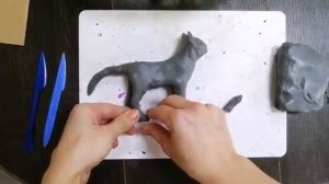Фигура кошки. Лепка.