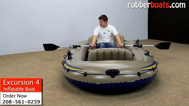 Лодка Intex Excursion 4 Inflatable Boat TuristSibiri.Ru смотреть онлайн