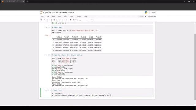 Python - Import/Export Data To/From CSV File With Pandas смотреть онлайн