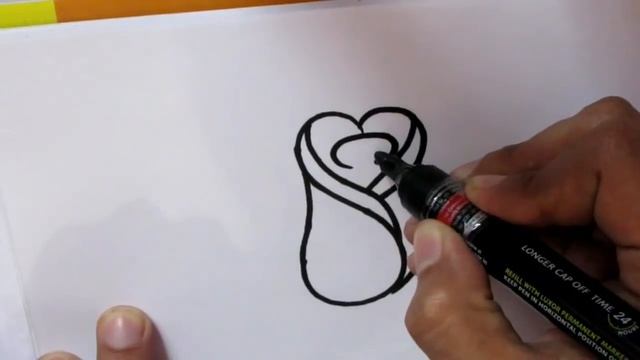 How to draw a rose flower easy from letter S how to draw from alphabets/letters drawing смотреть онлайн