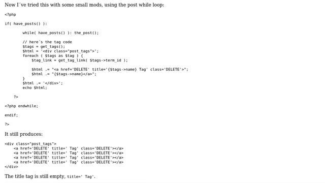 Wordpress: Inserting article:tags meta in html head-element, using get tags, no wp_head смотреть онлайн