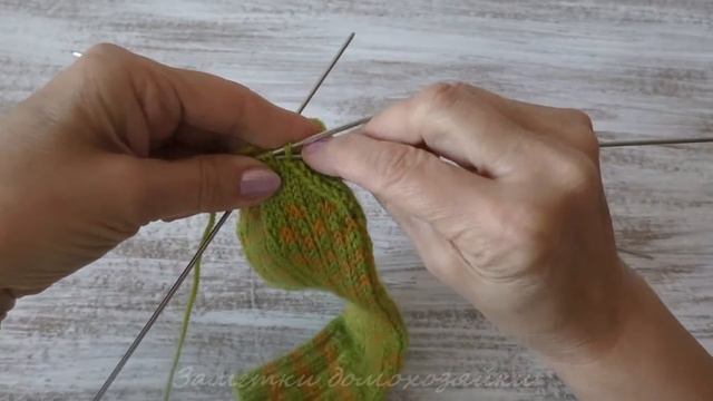 Завершение носка на 5 спицах смотреть онлайн