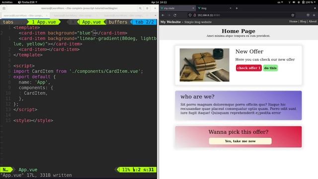 27- كورس VUE 3: Blog App - Card Component смотреть онлайн