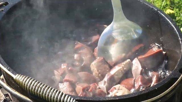 Садж обалденный, говяжья печеночка с картошечкой смотреть онлайн