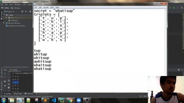 Recover a secret string from random triplets [4 kyu] from Codewars