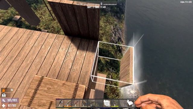 7 Days to Die Day 2 - Building The Ultimate Magic Floating Horde Base in gameplay tips and tricks смотреть онлайн