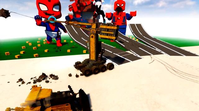 Cars vs Spider Family | Teardown смотреть онлайн