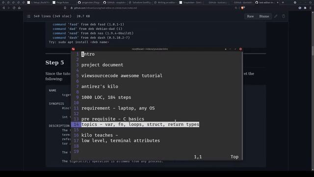 Building a Text Editor in C - Intro смотреть онлайн