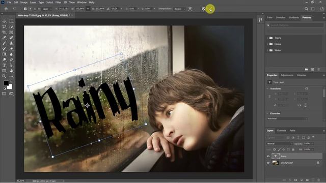 Photoshop Tutorial How To Create Rain Text Effect смотреть онлайн