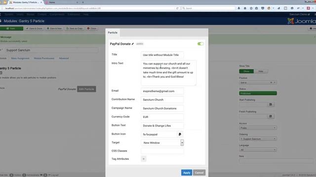 Gantry 5 - "PayPal Donate" Particle (Sanctum) смотреть онлайн