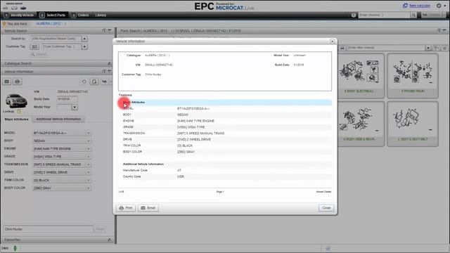 Nissan Group EPC - VIN Note And Tags