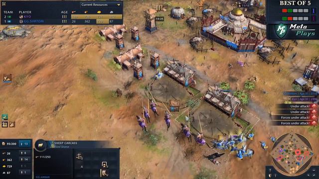 Age of Empires 4: Simtom vs Kyo - Meta Plays Monthly Tournament 2 - Finals смотреть онлайн