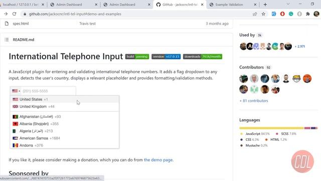 International Telephone Numbers with Country Code | Add Countries Numbers in Select Box in Laravel смотреть онлайн