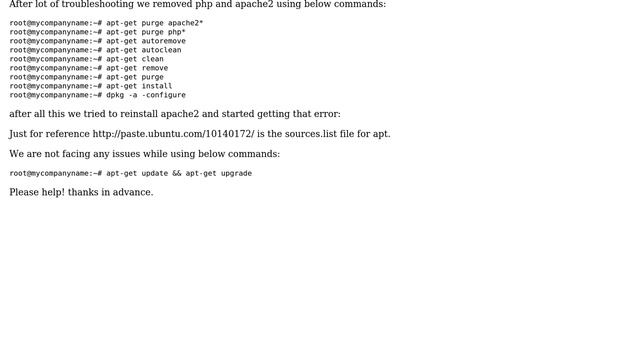 Ubuntu: Unable to install apache2 on precise смотреть онлайн