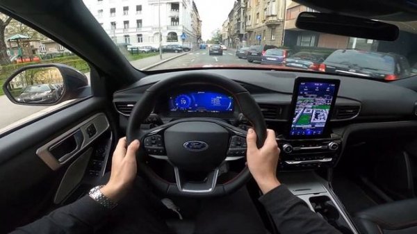 2020 Ford Explorer [3.0 V6 Plug-in Hybrid, 457 HP] POV Test ride (BMW X5 in problem?) #85 CARiNIK