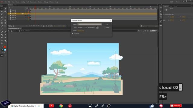 Clouds Animation for Beginners | Adobe Animate CC Tutorial | 2D Cloud Animation Tutorial смотреть онлайн