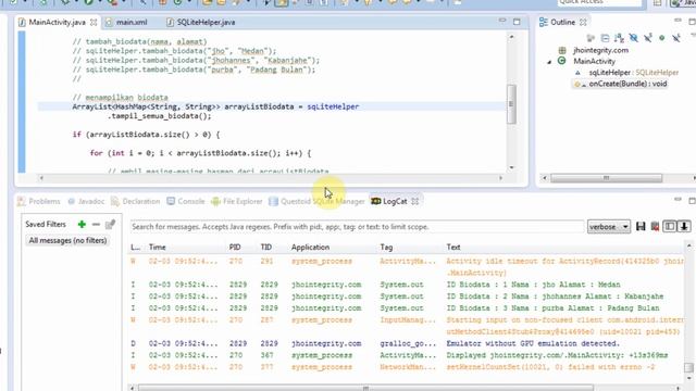 Android SQLite create, read, update, delete CRUD смотреть онлайн