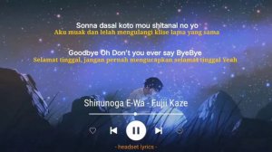 Fujii Kaze - Shinunoga E-Wa (Speed Up) Watashi no saigo wa anata ga ii (Lyrics Terjemahan Indonesia