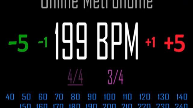 Metronomo Online - Online Metronome - 199 BPM 3/4 смотреть онлайн
