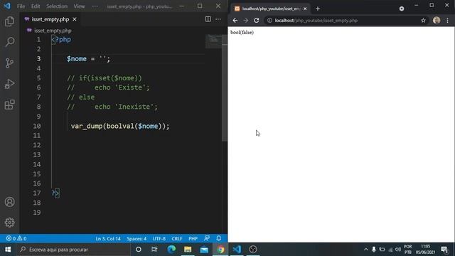 FUNÇÕES ISSET E EMPTY смотреть онлайн