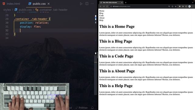 ASMR Programming - Tabs With Slide Indicator With Javascript - No Talking смотреть онлайн