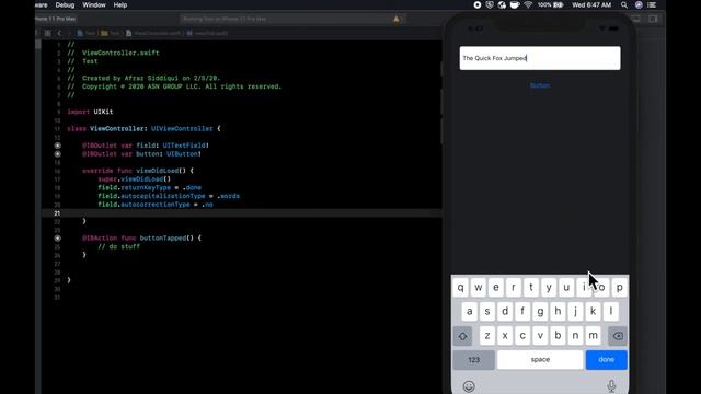 How To Add TextField to iOS App in Swift 2020 - UITextField смотреть онлайн