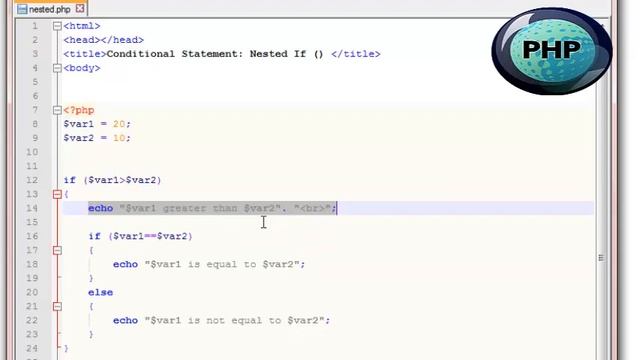 PHP-Nested If Statement смотреть онлайн