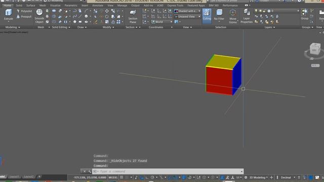SOLIDEDIT command | Autocad 3D| varied colors on faces of 3D solids смотреть онлайн