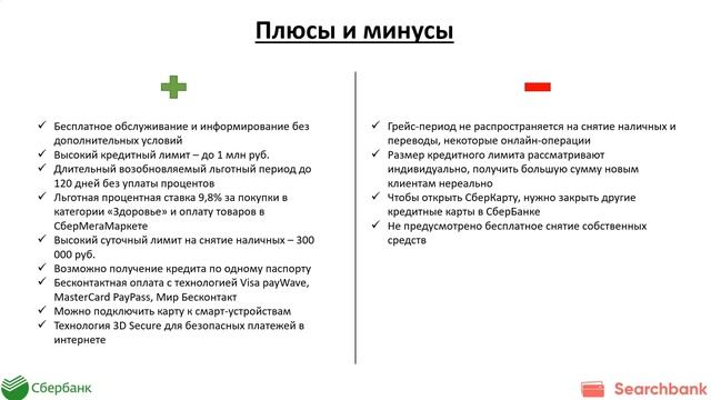 Видеообзор кредитной карты СберКарта СберБанка смотреть онлайн