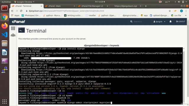 New Django App On Cpanel | Python and Django смотреть онлайн