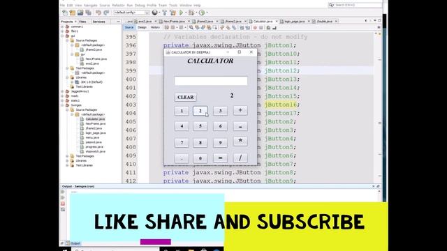 Calculator in java | how to make caculator | javaswing |netbeans| java GUI смотреть онлайн