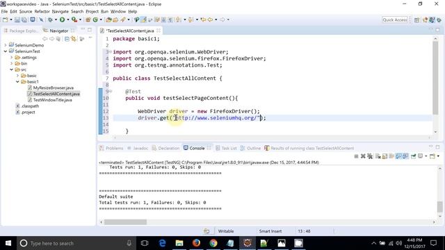 select all text on page in selenium webdriver смотреть онлайн