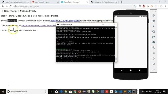 React-Native debugging смотреть онлайн