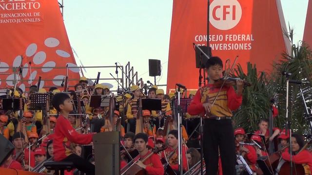 Oscar and Joshua performing Hora March in Iguazu in Concert 2013