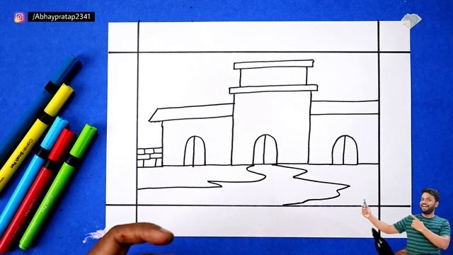555 से दिवाली पर खूबसूरत चित्र बनाना सीखें | how to Draw diwali Scenery Drawing step by step | Art смотреть онлайн