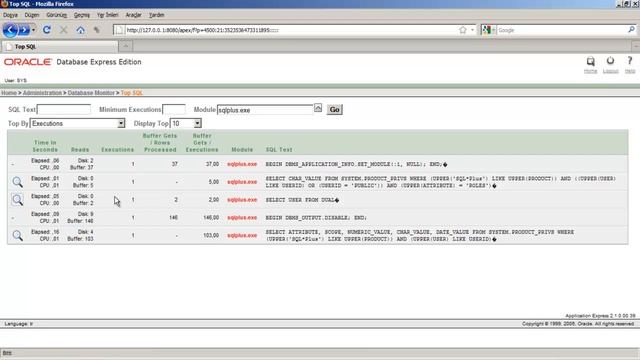 Oracle Apex - TOP SQL смотреть онлайн