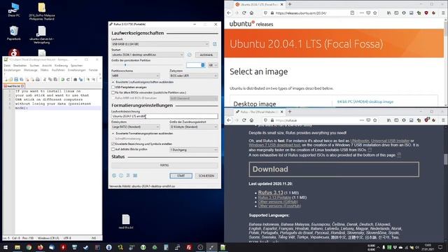 INSTALL LINUX / UBUNTU ON USB DRIVE & RUN FROM IT (Live USB with PERSISTENT DATA in Rufus | 2022) смотреть онлайн