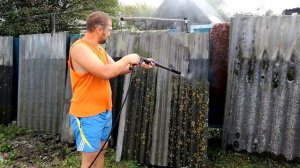 Как вымыть шифер мойкой высокого давления Stihl RE 108 109 !