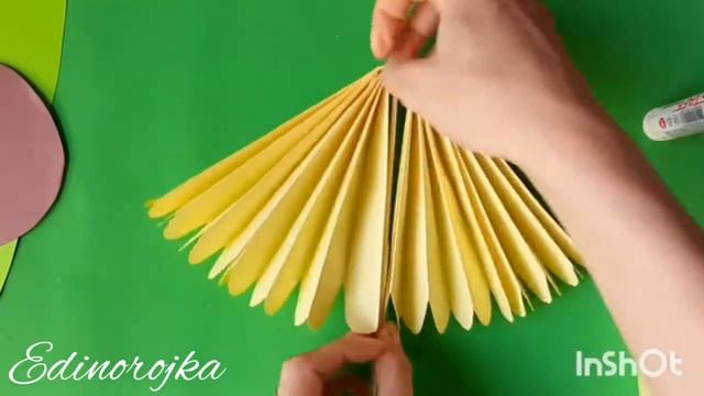 Как сделать подсолнух? Делаем подсолнух с детьми. Оригами для детей. Поделки с детьми дома. смотреть онлайн