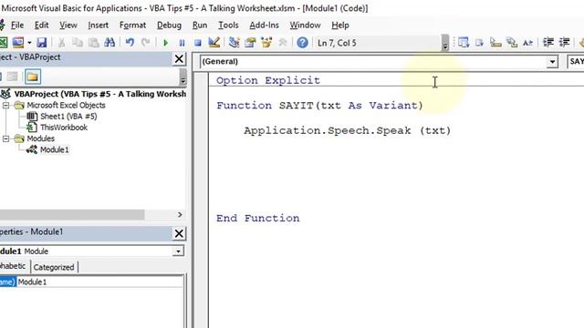 VBA Tips #5 - A Talking Worksheet смотреть онлайн