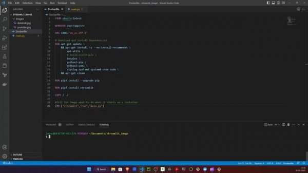 How to Build and Run Streamlit App on Docker.