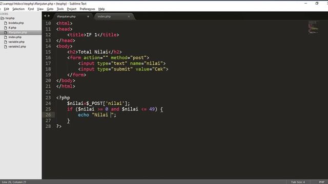 Dasar PHP Pemula #5. Menggunakan If - Else If - Else dan Operator Logika pada PHP смотреть онлайн
