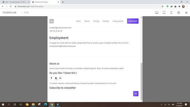 Pure : Free Bootstrap 4 HTML5 Business Website Template смотреть онлайн
